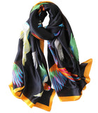 Nuweerir Womens 100% Large Mulberry Silk Scarf Long Satin Scarf Fashion Designer Scarf Lightweight Wraps