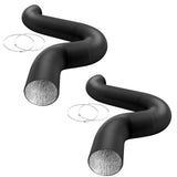 HealSmart 12 25 Ft Flexible Aluminum Foil PVC Ducting, 2 Pack Dryer Vent Hose, 4-Layer Protection, Each with 2 Clamps for HVAC V