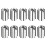 HARFINGTON 10pcs Thread Repair Inserts M8 x 1.25 Male to M5 x 0.8 Female Thread 12mm Long Stainless Steel Reducing Nuts Metric S