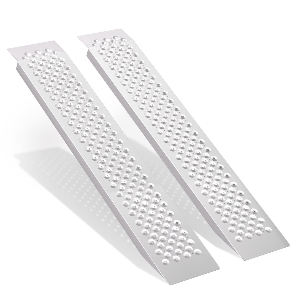 Saturating Ramp TEUWXLO Aluminum Shed Ramp Pair-47.2 L x 8.5 W-2pcs, 880 lb Heavy-Duty ...