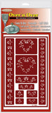 Armour Etch Over N Over Stencil, Floral Hearts