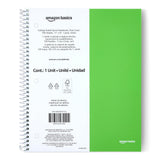 Amazon Basics Notebooks, College-Ruled Spiral Notebook with Poly Cover, For Work and School, 100 Sheets, 11 x 9, Green, 1-Pack