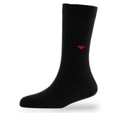 Young Wings MenS_Socks Black Colour Cotton Fabric Solid Free Size Regular Length Casuals & Formals Wear Socks Pack Of 1 3400M1