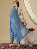 Gosriki Women'S Rayon Blend Straight Printed Kurta With Pant & Dupatta (Tiedye Light Blue-Gs_M_Light Blue_Medium),Light Blue,,B0D3BWSJT7