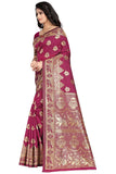 Sugathari Womens Banarasi Saree Pure Kanjivaram Silk Saree Soft New Ladies 2023 Design Wear Pattu Sarees Latest Cotton Party Sari Collections With Blouse Piece For Wedding Sadi (Sam San 9016-Gajri)