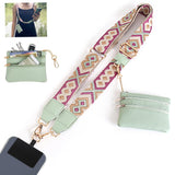 SCINYMC Clip and Go Strap for Phone with Wallet Crossbody, Adjustable Phone Strap with Wallet, Phones Straps with Zippered Pouch