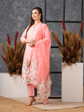 Gosriki Women'S Cotton Blend Straight Printed Kurta With Pant & Dupatta (Gosala Pink-Gs_Xl_Pink_X-Large),Pink,,B0D579XKZJ