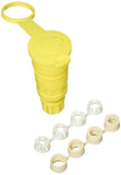 Leviton 20-Amp, 480-Volt, 3PY, Locking Connector, Industrial Grade, Grounding, Wetguard, 27W76, Yellow