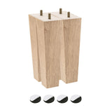 uxcell Furniture Legs, 8 Inch(200mm) Set of 4 Square Solid Wood Couch Legs Feet Chair Table Feet Sofa Support Replacement Parts,