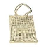 Zoomella Women Crochet Bag Satchel Trendy Beach Tote Bag For Outdoor Picnic Traveling Yellow