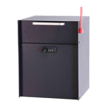 Post Mount Locking Mailbox with Code Lock - Large Capacity Security Password Metal Lock Mailbox - Waterproof Vertical Drop Mail 