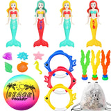 Pool Toys for Kids, Mermaid Swim Diving Pool Toys for Toddlers Girls,Underwater Sinking Water Ball Games, Pool Swim Float Treasu