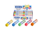 Doms Dust Free Cubo Eraser Box Pack | Comfortable Edge For Easy Handling | Non-Toxic & Safe For Kids | Attractive Body Colors | 