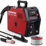 ARCCAPTAIN iControl MIG145 Pro 145A Flux Core MIG Welder 120V Welding Machine Gasless MIG Welder Flux MIG/MMA Stick/Lift TIG, 3 