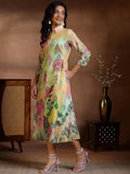 Libas Women'S Linen A-Line Maxi Dress (37195R Multi-Color