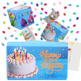 BABORUI Pop Up Birthday Card with Confetti, Happy Birthday Surprise Gift Box Explosion for Money, Cash Birthday Surprise Box for