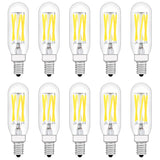 Raheem T8 LED Bulb, E12 Dimmable LED Bulb, 110v 600Lumens 5000k 60W Equivalent, Clear Glass Tubular Light Bulb, Best Replacement
