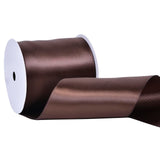 Ribest Brown Double Faced Satin Ribbon, 3 Inch 10 Yard Ribbon for Crafts Gift Wrapping Bows Wedding Party Decoration Bouquet