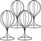 Tatuo 4 Pcs Metal Wig Stand Holder Hat 12 Inch Stand Display Stable Sturdy Wig Head Holder Durable Hat Holder Storage Stand Free