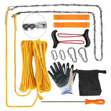 Premium 55 Inch High Limb Rope Saw with Two Ropes,70 Sharp Teeth Blades on Both Sides-Best Folding Pocket Chain Saw for Camping,