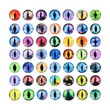 PATIKIL 12mm Dragon Eyes, 100 Pcs Round Glass Eyes Animals Crochet Eyes for Clay Doll Making Craft DIY Findings Jewelry Making, 