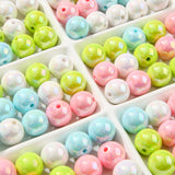 ANCADN 16mm Acrylic Beads 100pcs Chunk Bubblegum Bead Beads for Pens for Necklace Jewelry Bracelets DIY Crafts Making (greenpink