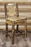 Montana Woodworks Glacier Country Collection Counter Height Barstool With Back & Swivel