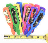 Zugar Land - 12 Cymbals with Plastic Handles (5) - Kids Party Supplies, Preschool Musical Instruments, Noisemakers (12 Pack, Mul