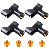 Yeshone 4 Pieces Mic Clips for Stands with 4 Adjustable Adapters Microphone Holder Wireless Mic Holder Clamp with 5/8 Inch Male 