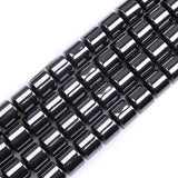 GEM-Inside Black Hematite Non-Magnetic Gemstone Losse Beads Natural 12mm Drum Shape Energy Stone Power Beads for Jewelry Making 