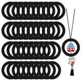 Framendino, 38 Pack Silicone Beadable O Rings Circle Focal Bead Frame 65mm Round Loop Link Connectors Pendant Charms DIY Keychai