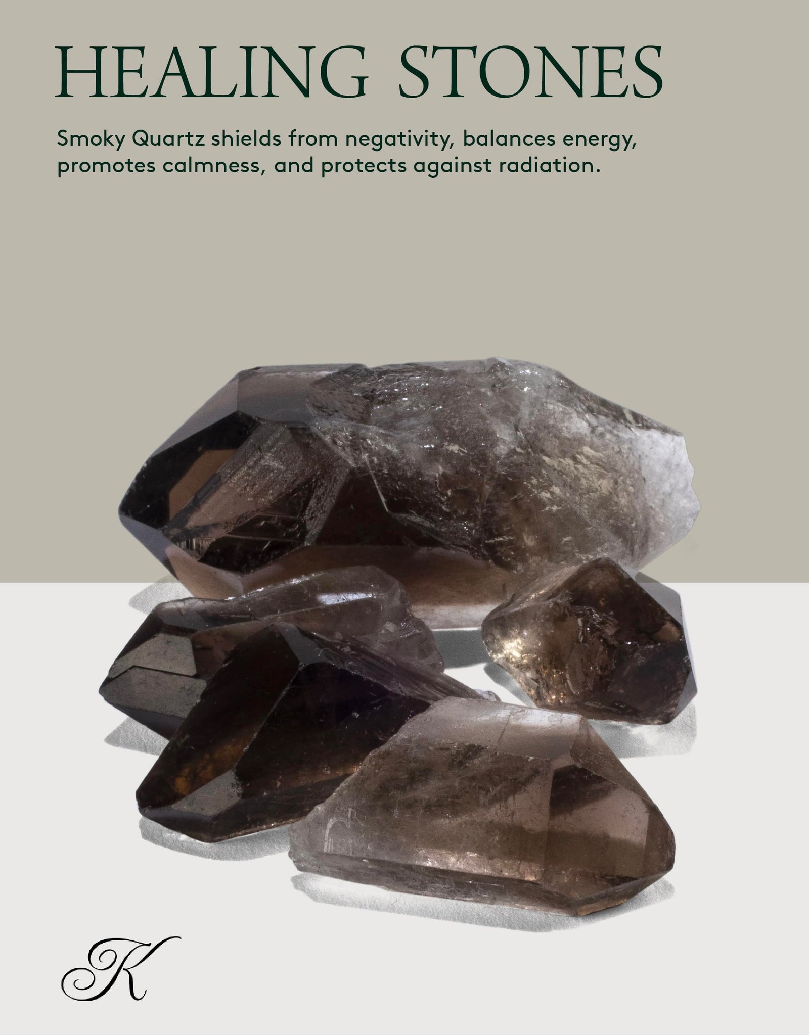 KALIFANO Smoky Quartz Points Bundle (250+ Carats) - Bulk High Energy Raw Lemurian Reiki Morion Cuarzo Crystal Used for Clarity a