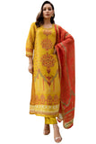 Gosriki Women'S Rayon Viscose Straight Printed Kurta With Pant & Dupatta (Champika Yellow-Gs_S_Yellow_Small),Yellow,,B0DY865H8H