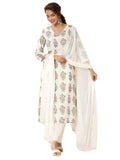 Libas Women'S Pure Cotton Kurta Sets (99307_Off White_S)