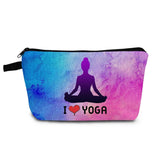 YULUENZE Yoga Gifts I Love Yoga Makeup Bag Travel Toiletry Organizer Zipper Pouch Birthday Christmas Gift Cosmetic Bag for Women