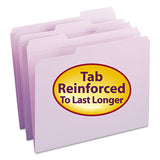 Smead 12434 File Folders 1/3 Cut Reinforced Top Tab Letter Lavender 100/Box