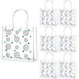 24Pcs Volleyball Clear PVC Gift Bags with Handles Bulk 8 x 8 x 3In Sport Theme Goodie Treat Candy Bags Volleyball Team Present W
