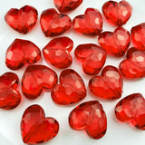 Tingoons 20 Pcs 28x25mm Acrylic Heart Shape Craft Beads with Hole Spacer for DIY Craft Making Jewelry Making Bracelet Necklace E