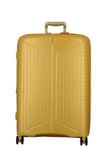 Jump Evae Ev28 Metallic YellowLarge76Cm Expandable Hardsided 8 Wheel Luggaage With Tsa Lock, Shoe Pouch, Wet Pouch, Laundry Ba