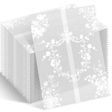Fullhawl 50 Pcs Wedding Vellum Jackets Bulk for 5x7 Invitations Floral Paper Vellum Wedding Invitation Accessories Kit Envelope 