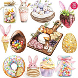 1 Pack Easter Egg Bunny Candy Stickers, Creative DIY Scrapbooking Stickers for Journals, Notebooks, Photo Albums, Stationery, Sc