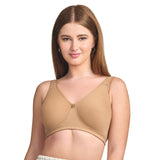 TRYLO Womens Riza Comfortfit Full Coverage Bra, Opaque [NA], Skin Colour (Nude), 28D
