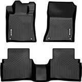 OEDRO Floor Mats Compatible with 2019-2025 Nissan Altima, Unique Black TPE All-Weather Guard Includes 1st and 2nd Row Full Set L