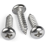 BNUOK #10 x 5/8 Inch Pan Head Wood Screws, Phillips Drive, Stainless Steel 304 (18-8), Self Tapping for Wood, Sheet Metal Screws