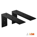 NEODROP 2-Pack 10 Inch Countertop Support Brackets, Heavy Duty L Brackets for Quartz/Wood/Laminate/Granite Countertops | 3/8 Thi