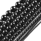 Natural Stone Beads 10mm Hematite Gemstone Round Loose Beads Crystal Energy Stone Healing Power for Jewelry Making DIY,1 Strand 