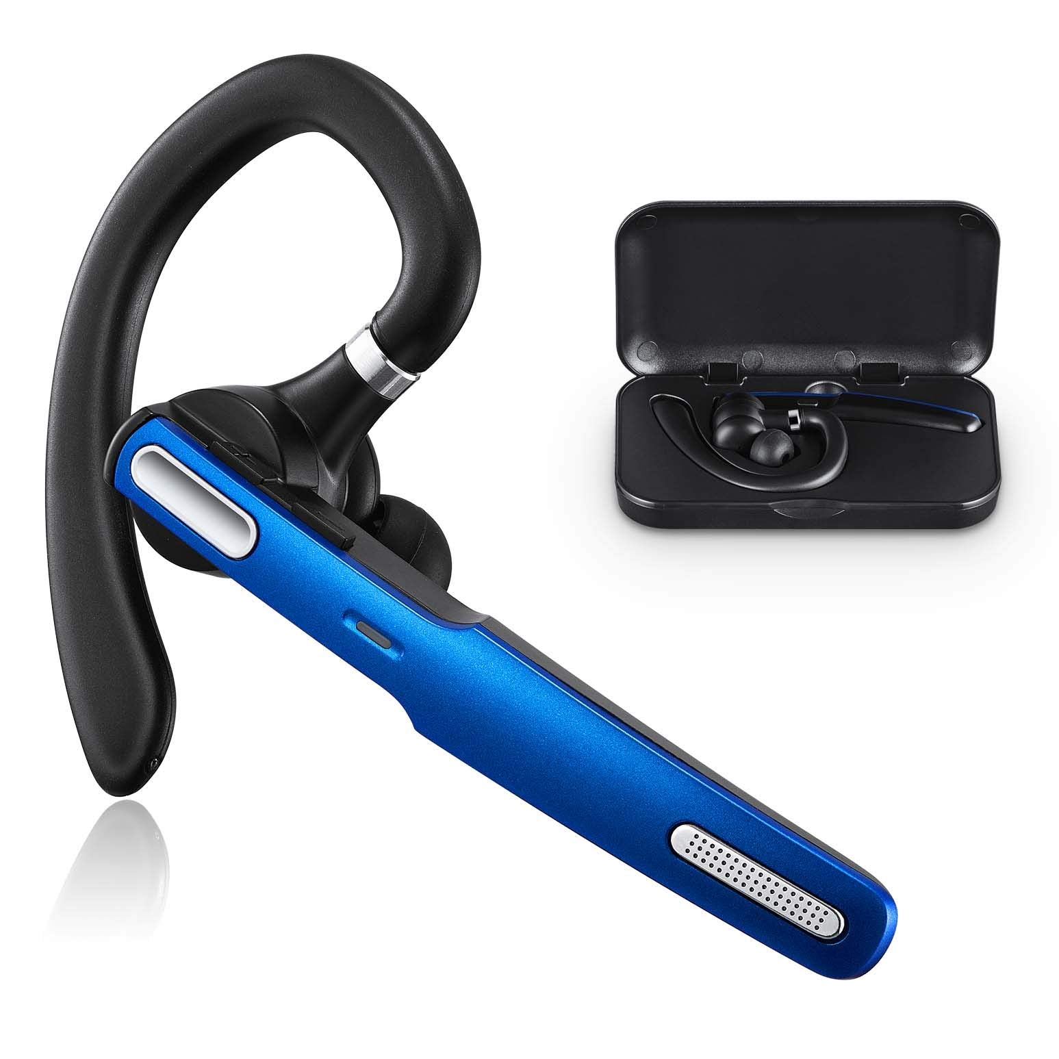COMEXION Bluetooth Headset, Wireless Bluetooth Earpiece V5.0 Hands-Free Earphones with Stereo Noise Canceling Mic, Compatible iP