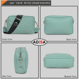 Adisa Women'S Girls Cross Body Sling Bag With Pouch (Mint Green),Mint Green,,B0CWVXZ6KK