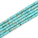 190pcs 4x2mm Blue Natural Sea Sediment Imperial Jasper Heishi Disc Rondelle Spacer Stone Semi Precious Gemstone Loose Beads for 