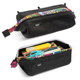 ZIPIT Lenny Pencil Case | Large Capacity Pencil Pouch | Pencil Bag for School, College and Office (Black)